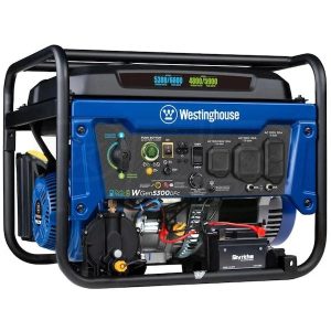 westinghouse wgen5300dfc – 5300 watt electric start dual fuel portables generators w/ wireless remote start, rv outlet & co sensor (49 state)
