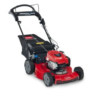 toro 22″ electric start recycler personal pace self propelled gas lawn mowers.