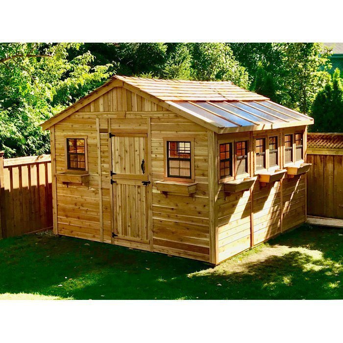 12 ft. w x 12 ft. d cedar wood sunshed garden shed 12 ft. w x 12 ft. d cedar wood sunshed garden shed