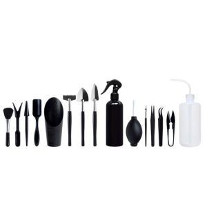 mini garden tools set for succulents & bonsai 16 piece kit
