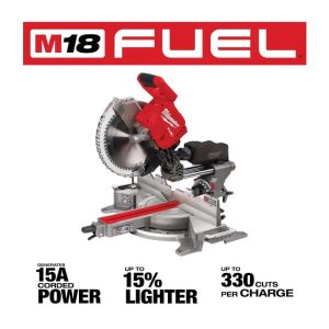 milwaukee 18v lithium ion brushless 12 in. cordless dual bevels sliding compoundd