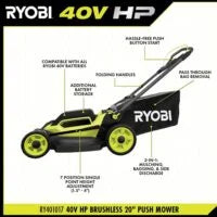 ryobi 40v hp brushless 20 in. cordless battery walks behind push mowers with 6.0 ryobi 40v hp brushless 20 in. cordless battery walks behind push mowers with 6.0