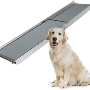 petsafe happy ride compact telescoping dog ramp – portable pet ramp for cars, trucks & suvs with adjustable sizing – non slip design – lightweight pet mobility assistance – extra long