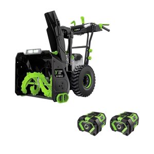 ego power+ snt2405 24 in. two stage 56 v battery snow blower kit (battery & charger) w/ two 7.5 ah batteries