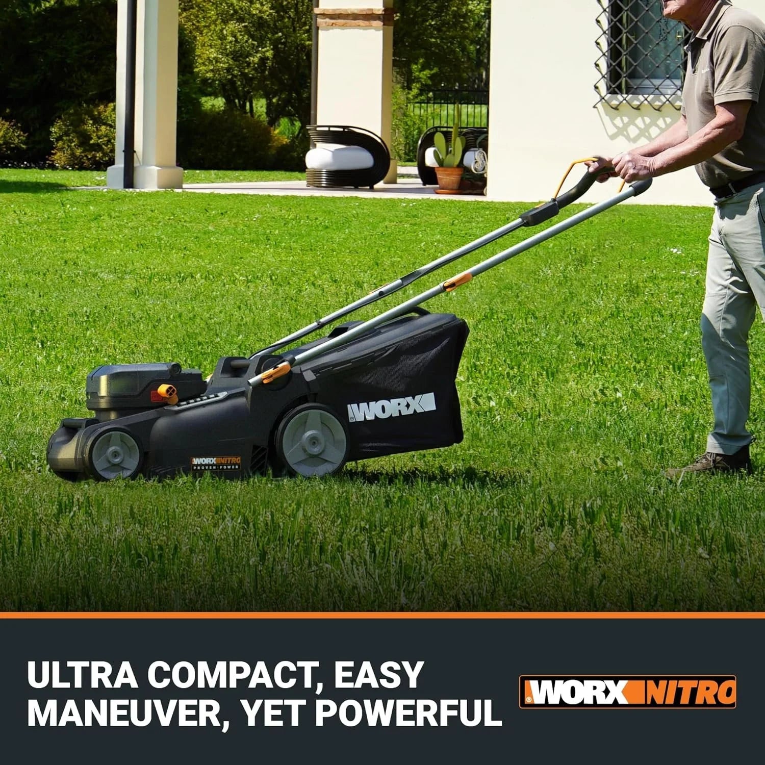worx nitro 40v 16″ cordless lawn mowers w/brushless motor 2.0 & intellicut. worx nitro 40v 16″ cordless lawn mowers w/brushless motor 2.0 & intellicut.