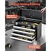 vevor metal tool box, 20.5 inch, portable metal tool box with 4 drawers, small tool chest with eva liners, ball bearing slide drawers locking & powder coated finish, multi function tool organizer vevor metal tool box, 20.5 inch, portable metal tool box with 4 drawers, small tool chest with eva liners, ball bearing slide drawers locking & powder coated finish, multi function tool organizer