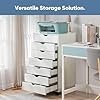 olixis 7 drawer mobile file cabinet under desk storage organization with wheels vertical filing chest rolling wood small desk printer stand for home office, 15.75″d x 18.74″w x 34.25″h, white olixis 7 drawer mobile file cabinet under desk storage organization with wheels vertical filing chest rolling wood small desk printer stand for home office, 15.75″d x 18.74″w x 34.25″h, white