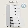 olixis 7 drawer mobile file cabinet under desk storage organization with wheels vertical filing chest rolling wood small desk printer stand for home office, 15.75″d x 18.74″w x 34.25″h, white olixis 7 drawer mobile file cabinet under desk storage organization with wheels vertical filing chest rolling wood small desk printer stand for home office, 15.75″d x 18.74″w x 34.25″h, white