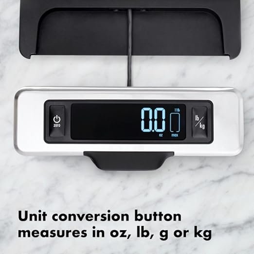 oxo good grips 11 pound stainless steel kitchen scale with pull out display black oxo good grips 11 pound stainless steel kitchen scale with pull out display black