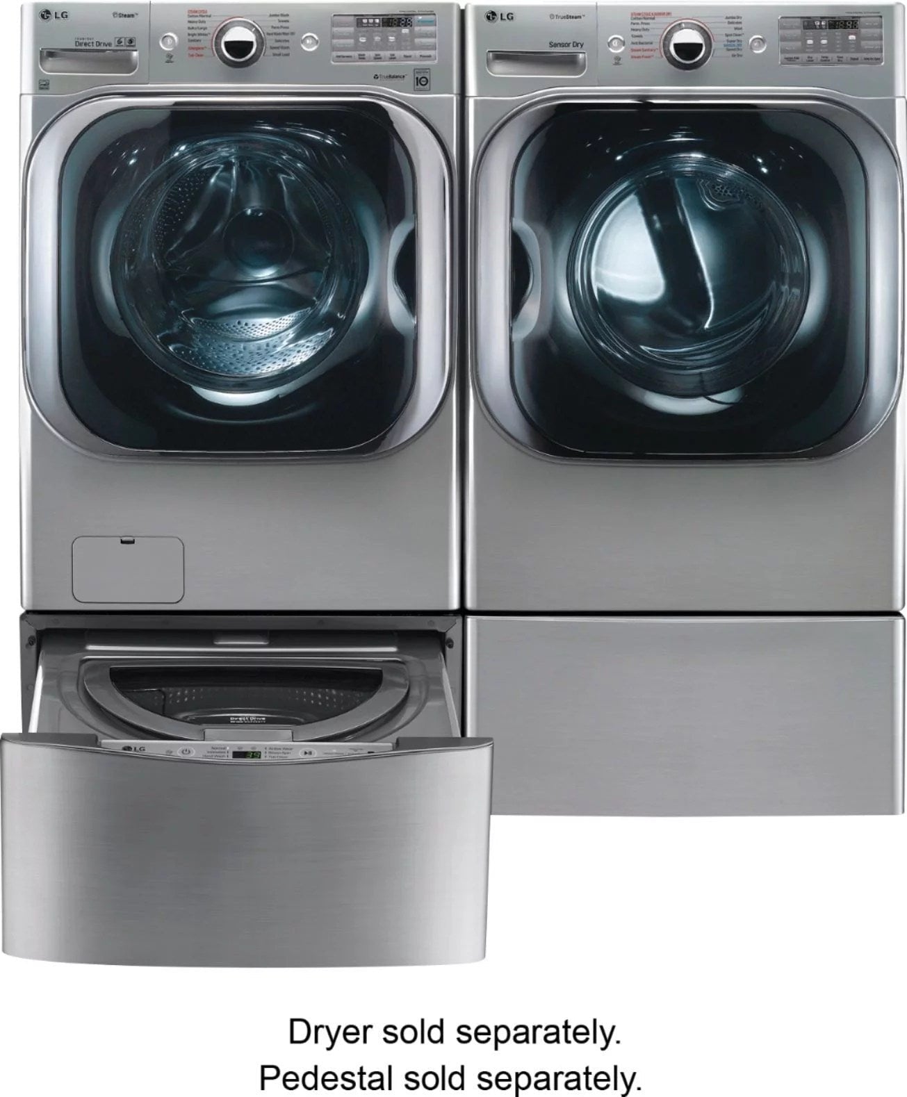 lg – 5.2 cu. ft. high efficiency front load washer with steam and turbowash technology – graphite steel lg – 5.2 cu. ft. high efficiency front load washer with steam and turbowash technology – graphite steel