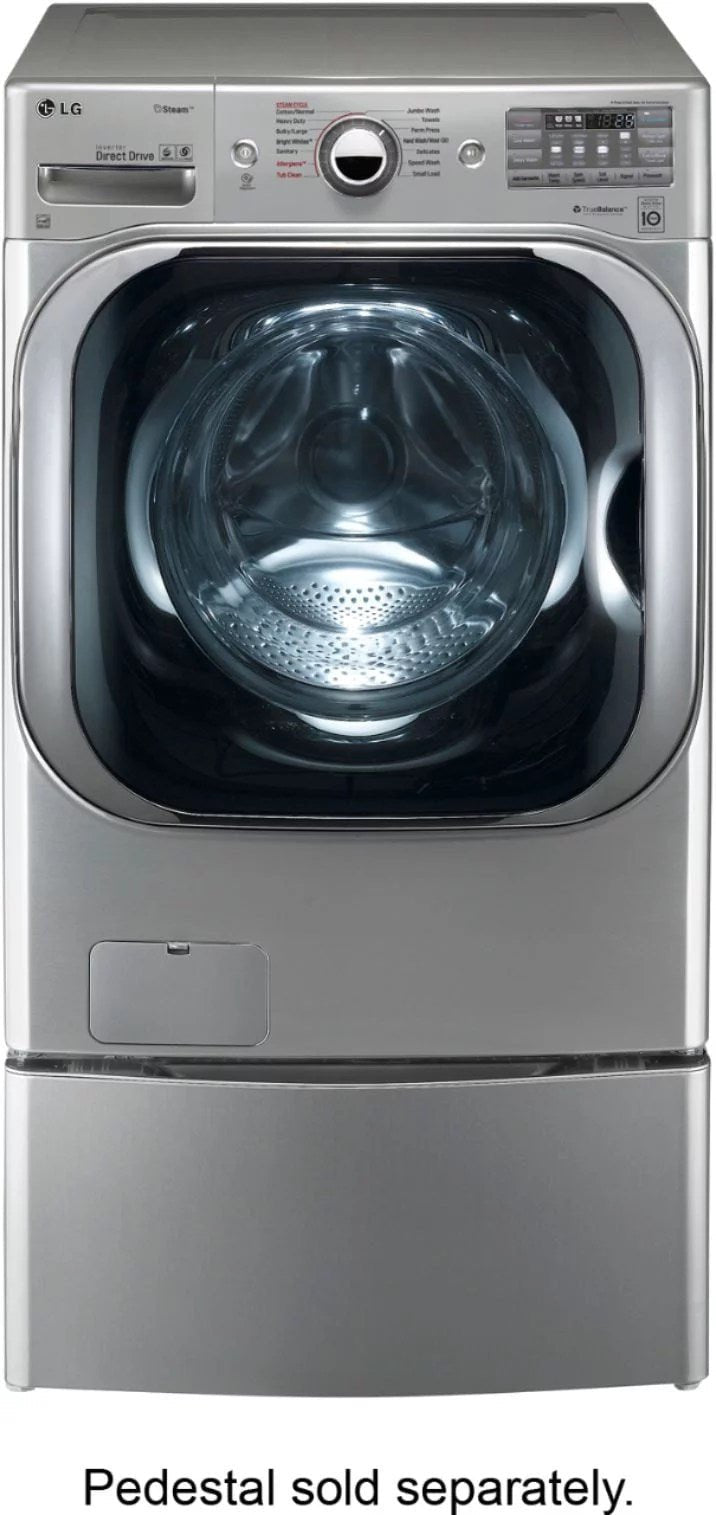 lg – 5.2 cu. ft. high efficiency front load washer with steam and turbowash technology – graphite steel lg – 5.2 cu. ft. high efficiency front load washer with steam and turbowash technology – graphite steel