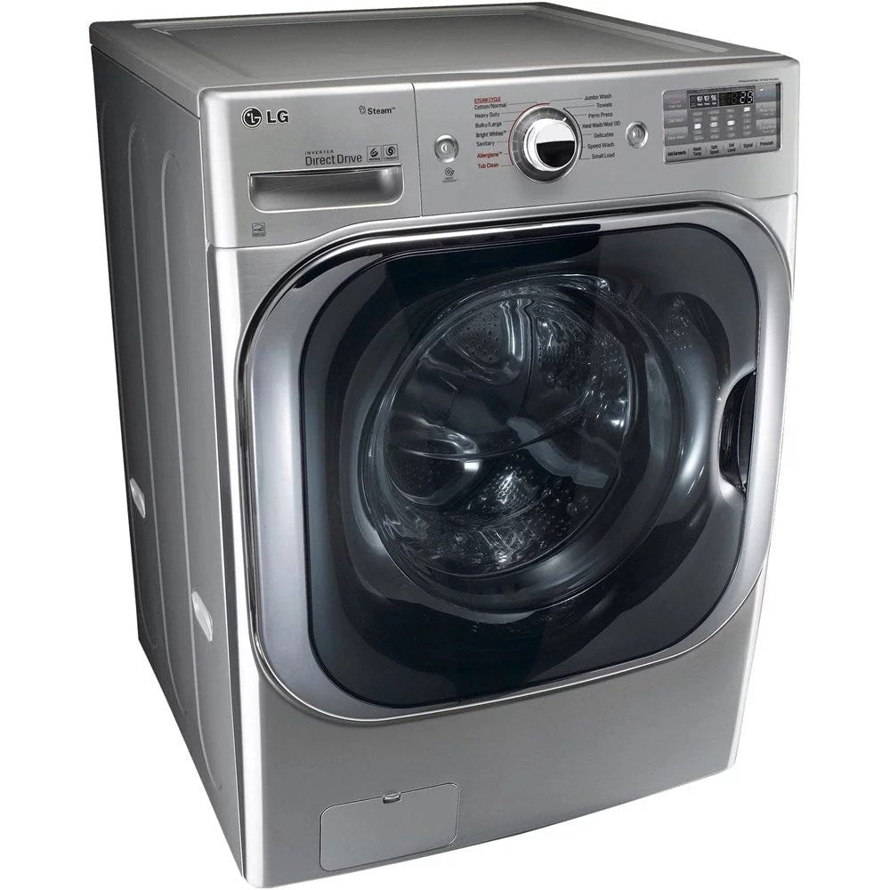 lg – 5.2 cu. ft. high efficiency front load washer with steam and turbowash technology – graphite steel lg – 5.2 cu. ft. high efficiency front load washer with steam and turbowash technology – graphite steel