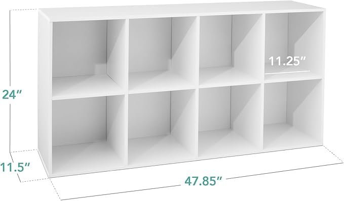 best choice products 8 cube storage organizer, 11in shelf opening, bookcase, display shelf, customizable w/ 3 removable back panels – white best choice products 8 cube storage organizer, 11in shelf opening, bookcase, display shelf, customizable w/ 3 removable back panels – white
