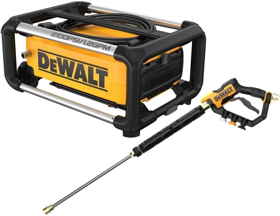 dewalt electric pressure washer, 2100 psi, jobsite power washer (dwpw2100) yellow dewalt electric pressure washer, 2100 psi, jobsite power washer (dwpw2100) yellow