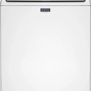 maytag – 4.7 cu. ft. top load washer with dual action powerwash agitator – white