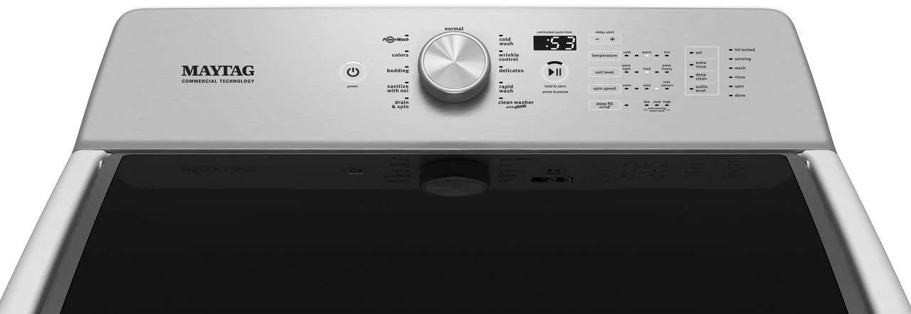 maytag – 4.7 cu. ft. top load washer with dual action powerwash agitator – white maytag – 4.7 cu. ft. top load washer with dual action powerwash agitator – white