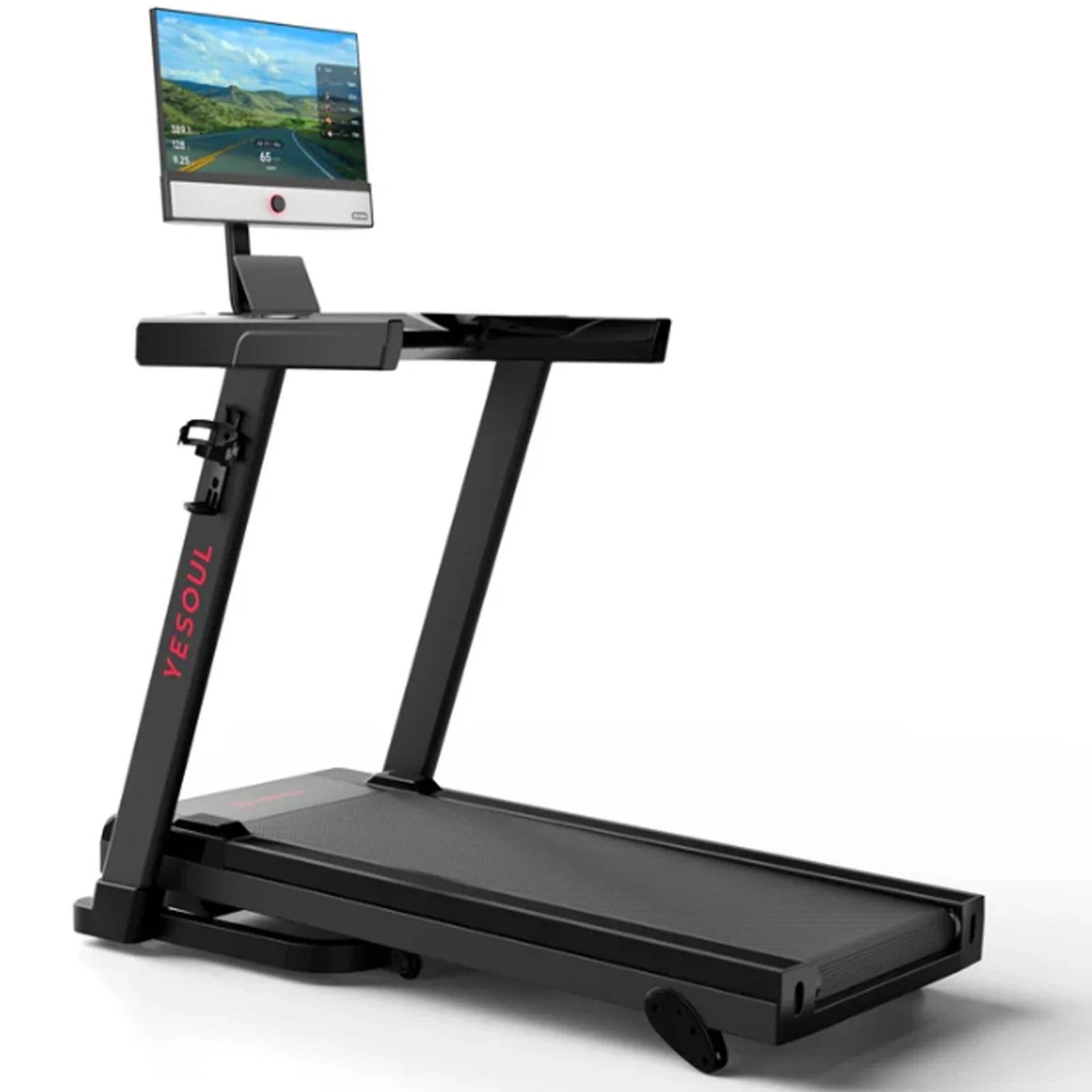 yesoul t1m plus smart folding treadmill with 21.5 inch touchscreen, brushless quiet motor, 3 level incline, 9 mph, app sync & space saving design for yesoul t1m plus smart folding treadmill with 21.5 inch touchscreen, brushless quiet motor, 3 level incline, 9 mph, app sync & space saving design for
