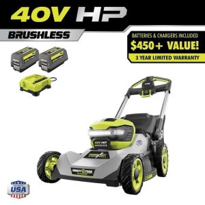 40v hp brushless 21″ self propelled multi blade mower kit