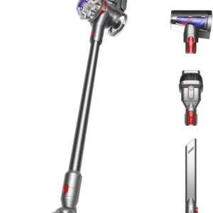 dyson v8 cordless vacuum, cleans hard floors and carpets