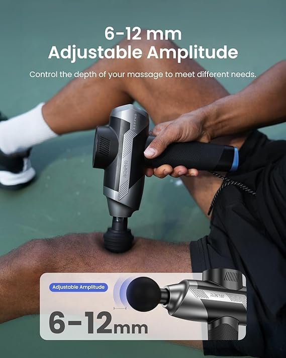 renpho ascend professional massage gun, mothers day gifts, fsa eligible hsa, adjustable 6 12mm amplitude for customized intensity, deep tissue percussion massager with 5 speeds, 5 attachments renpho ascend professional massage gun, mothers day gifts, fsa eligible hsa, adjustable 6 12mm amplitude for customized intensity, deep tissue percussion massager with 5 speeds, 5 attachments