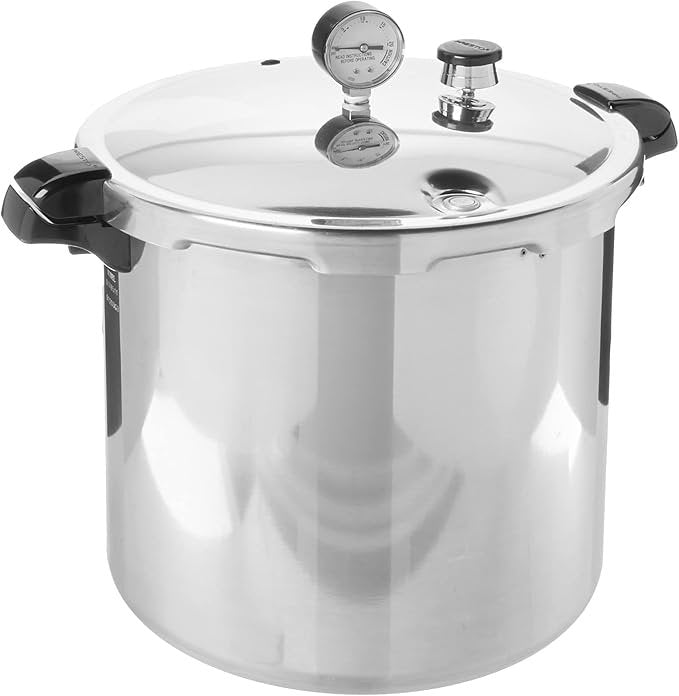 presto 01784 23 quart induction compatible pressure canner, silver, aluminum presto 01784 23 quart induction compatible pressure canner, silver, aluminum