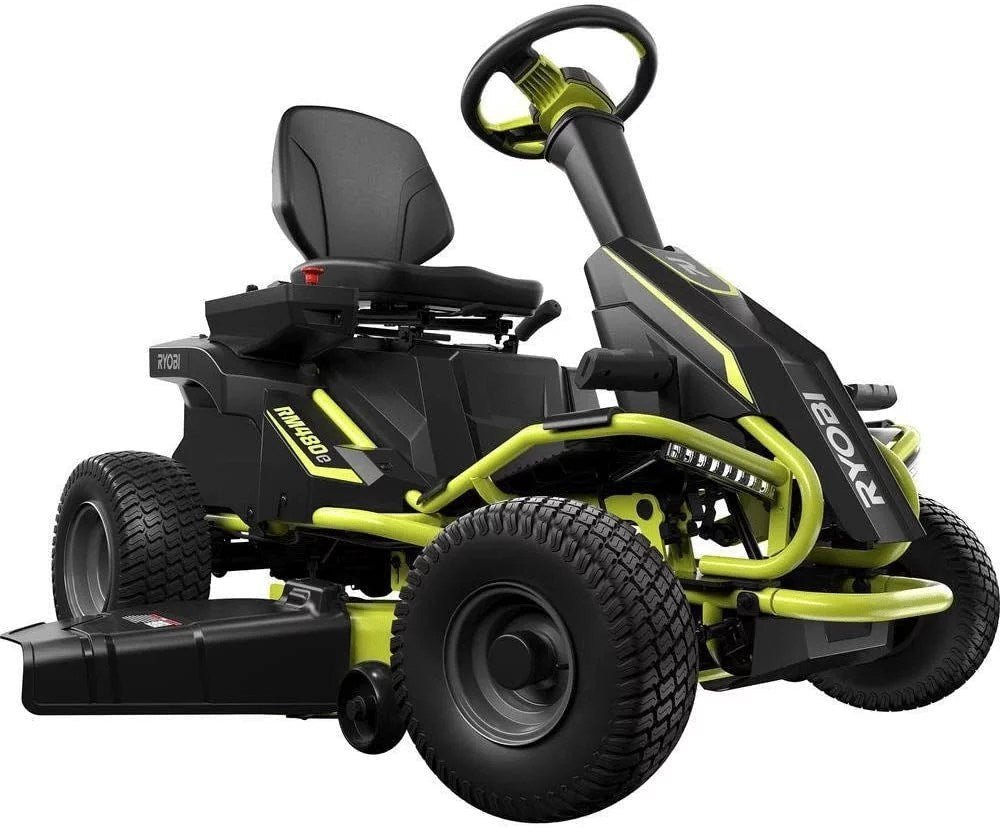 ryobi 38 inches 100 ah battery electric rear engine riding lawn mower ry48111 ryobi 38 inches 100 ah battery electric rear engine riding lawn mower ry48111
