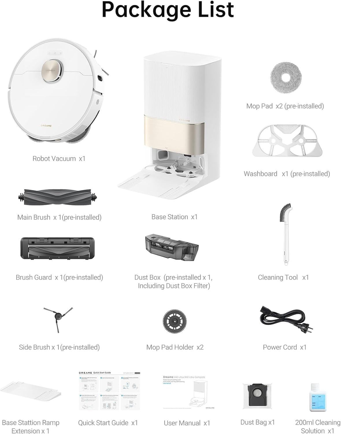 dreame x40 ultra robot vacuum with 12,000pa suction, liftable mop, self cleaning & auto empty dreame x40 ultra robot vacuum with 12,000pa suction, liftable mop, self cleaning & auto empty