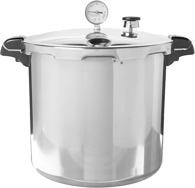 presto 01784 23 quart induction compatible pressure canner, silver, aluminum presto 01784 23 quart induction compatible pressure canner, silver, aluminum