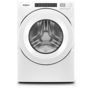 whirlpool – 4.3 cu. ft. high efficiency stackable front load washer with 35 cycle options – white