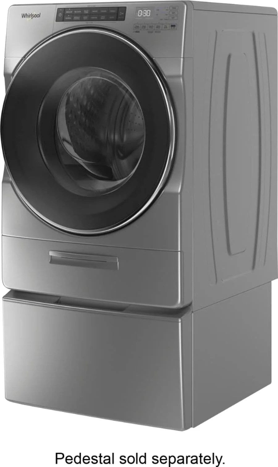 whirlpool – 4.5 cu. ft. high efficiency stackable front load washer with steam and load & go xl dispenser – chrome shadow whirlpool – 4.5 cu. ft. high efficiency stackable front load washer with steam and load & go xl dispenser – chrome shadow