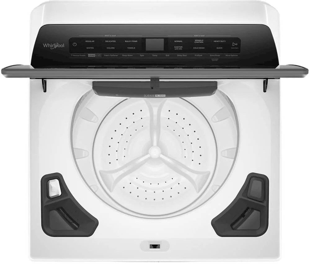 whirlpool – 4.8 cu. ft. high efficiency smart top load washer with load & go dispenser – white whirlpool – 4.8 cu. ft. high efficiency smart top load washer with load & go dispenser – white