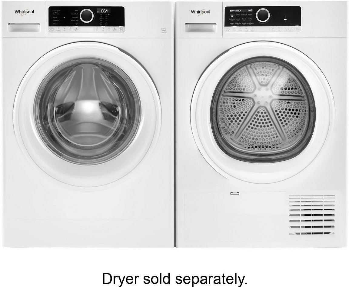 whirlpool – 1.9 cu. ft. high efficiency stackable front load washer with detergent dosing aid – white whirlpool – 1.9 cu. ft. high efficiency stackable front load washer with detergent dosing aid – white