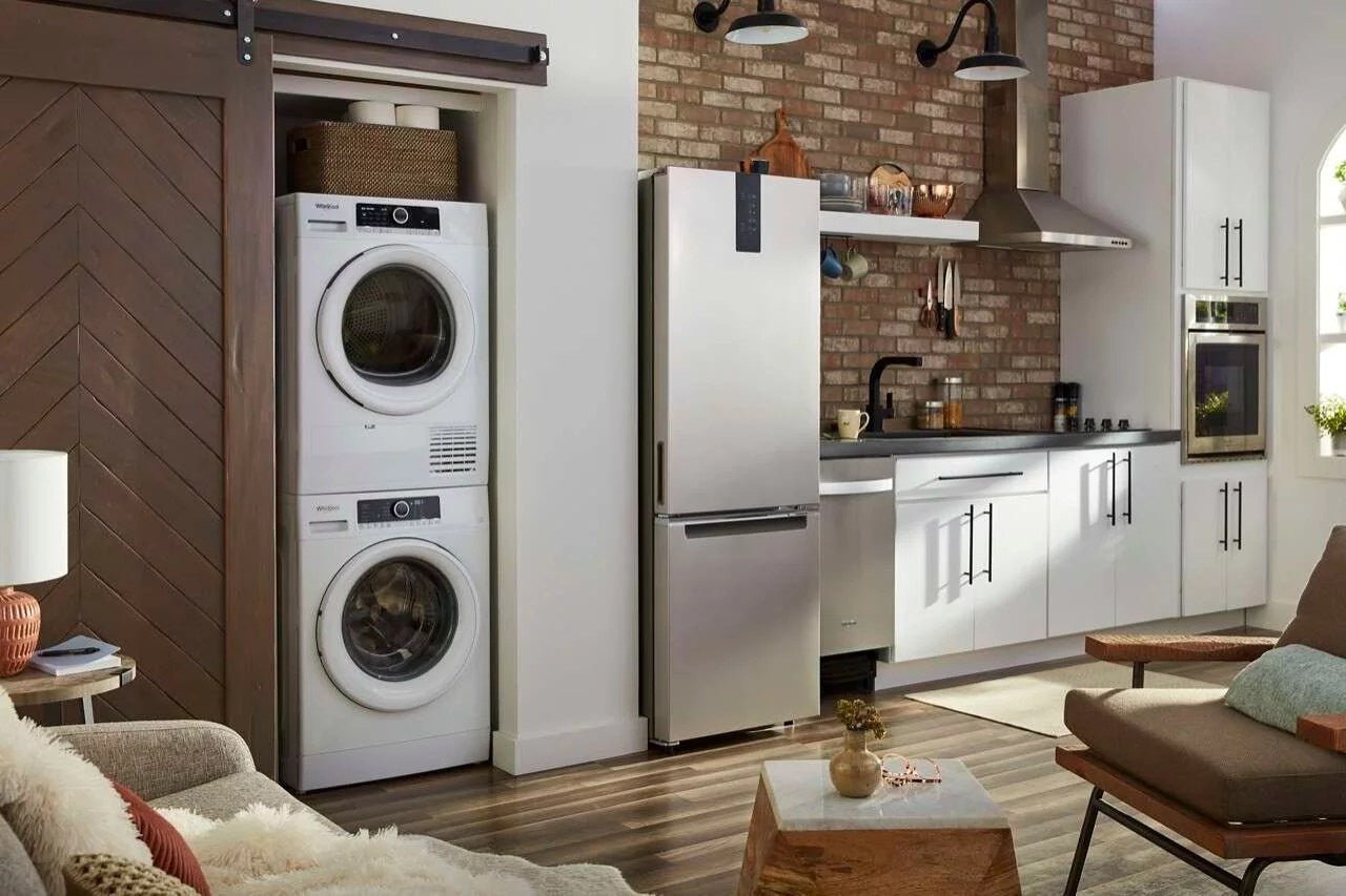whirlpool – 1.9 cu. ft. high efficiency stackable front load washer with detergent dosing aid – white whirlpool – 1.9 cu. ft. high efficiency stackable front load washer with detergent dosing aid – white
