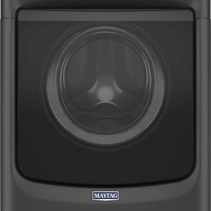 maytag – 4.5 cu. ft. high efficiency stackable front load washer with steam and extra power button – volcano black
