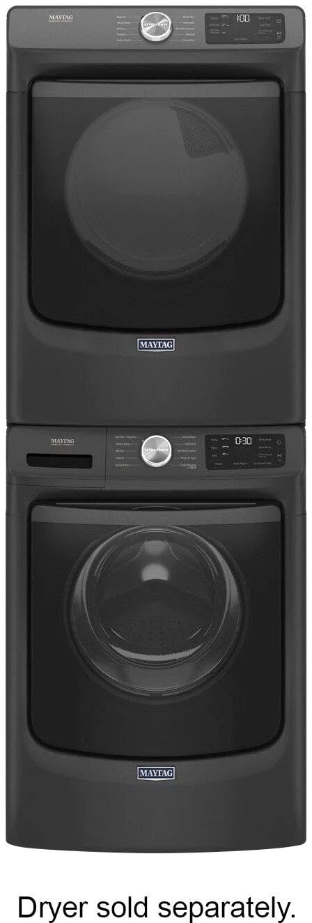 maytag – 4.5 cu. ft. high efficiency stackable front load washer with steam and extra power button – volcano black maytag – 4.5 cu. ft. high efficiency stackable front load washer with steam and extra power button – volcano black