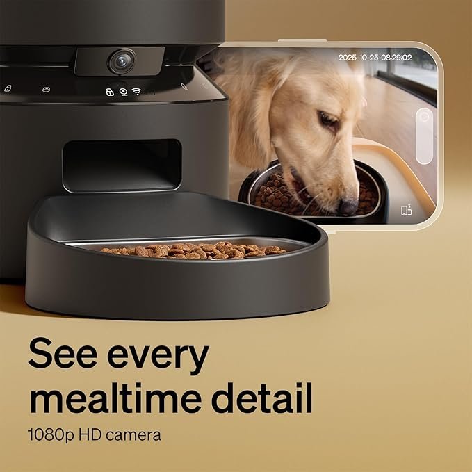 petlibro automatic cat feeder with camera, 1080p hd video with night vision, 5g wifi pet feeder with 2 way audio, low food & blockage sensor, motion & sound alerts for cat & dog single tray petlibro automatic cat feeder with camera, 1080p hd video with night vision, 5g wifi pet feeder with 2 way audio, low food & blockage sensor, motion & sound alerts for cat & dog single tray