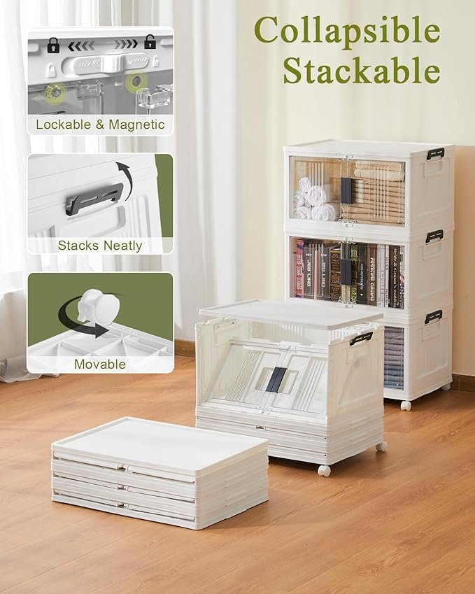 olarhike 144qt lockable storage bins with lids – folding storage cabinet with doors and wheels, collapsible plastic box for closets, office, stackable organizer and containers, gifts, 3 pack cubes olarhike 144qt lockable storage bins with lids – folding storage cabinet with doors and wheels, collapsible plastic box for closets, office, stackable organizer and containers, gifts, 3 pack cubes