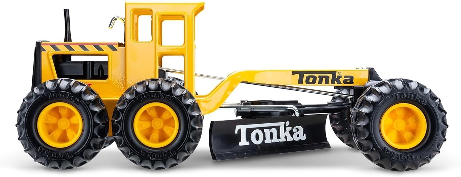 tonka steel classics road grader – made with steel & sturdy plastic, yellow toy construction truck, boys and girls, kids, toddlers, ages 3+ tonka steel classics road grader – made with steel & sturdy plastic, yellow toy construction truck, boys and girls, kids, toddlers, ages 3+