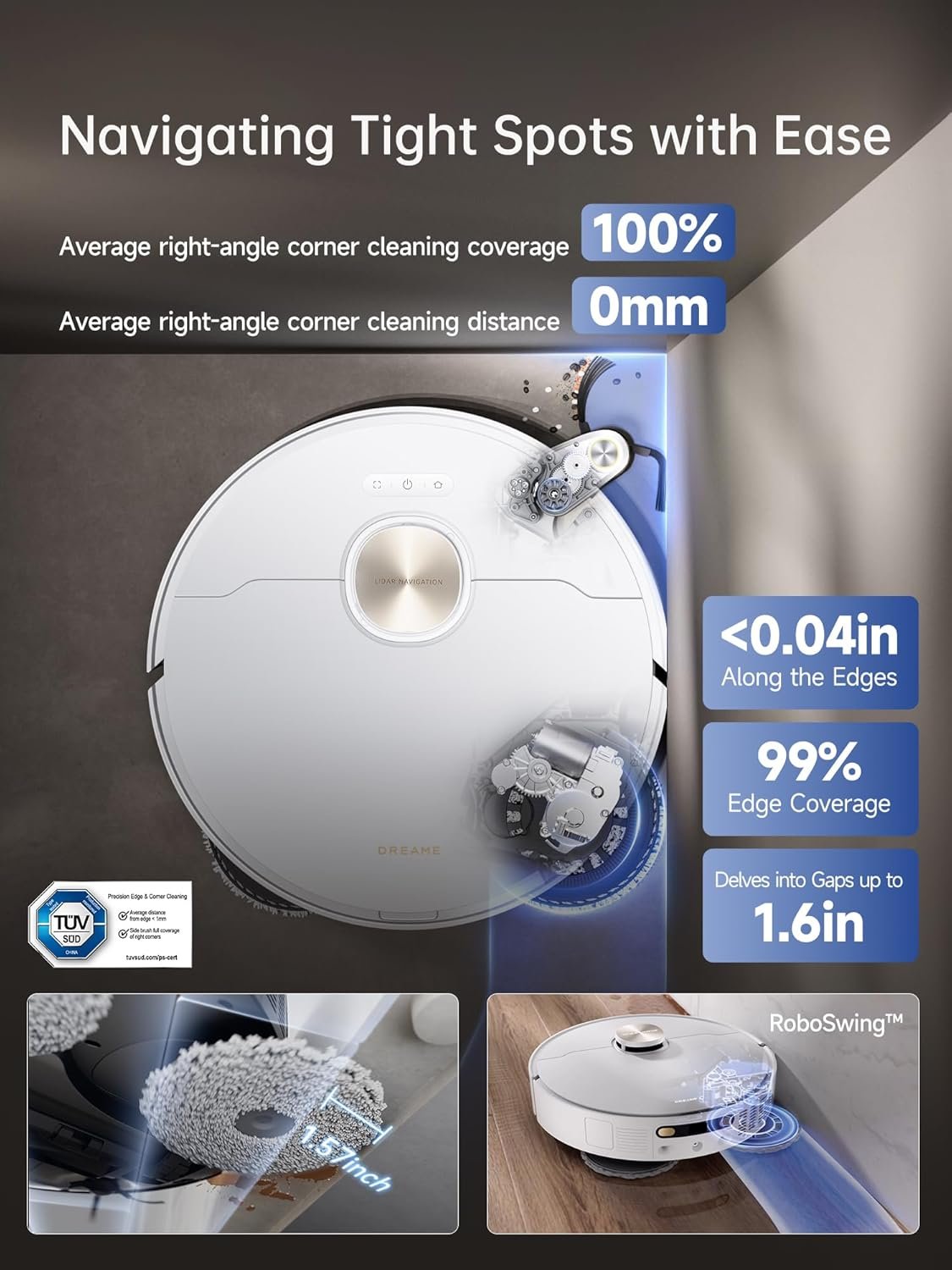 dreame x40 ultra robot vacuum with 12,000pa suction, liftable mop, self cleaning & auto empty dreame x40 ultra robot vacuum with 12,000pa suction, liftable mop, self cleaning & auto empty