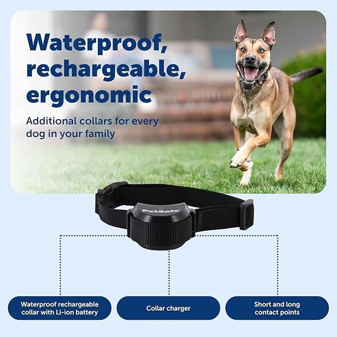 petsafe stay & play wireless fence receive collar – rechargeable and waterproof receiver collar with quick charge in 2 3 hours – for dogs 5lb+ petsafe stay & play wireless fence receive collar – rechargeable and waterproof receiver collar with quick charge in 2 3 hours – for dogs 5lb+
