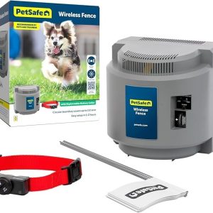 petsafe wireless pet containment system – original wireless electric fence for dogs – covers up to 1/2 acre – for pets 8lb+