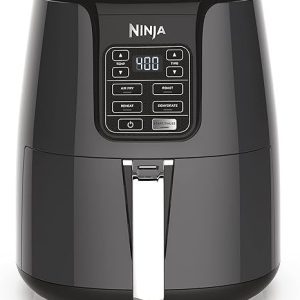 ninja air fryer | 4 qt capacity | 4 in 1 roast, crisp, roast, reheats, & dehydrates | dishwasher safe parts | 105°f 400°f | includes 20 easy & healthy recipes | 1550 watt | grey | af101