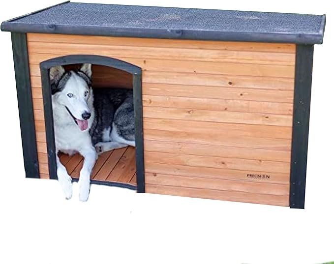 precision pet products extreme outback log cabin dog house, large, natural wood (7027013) precision pet products extreme outback log cabin dog house, large, natural wood (7027013)