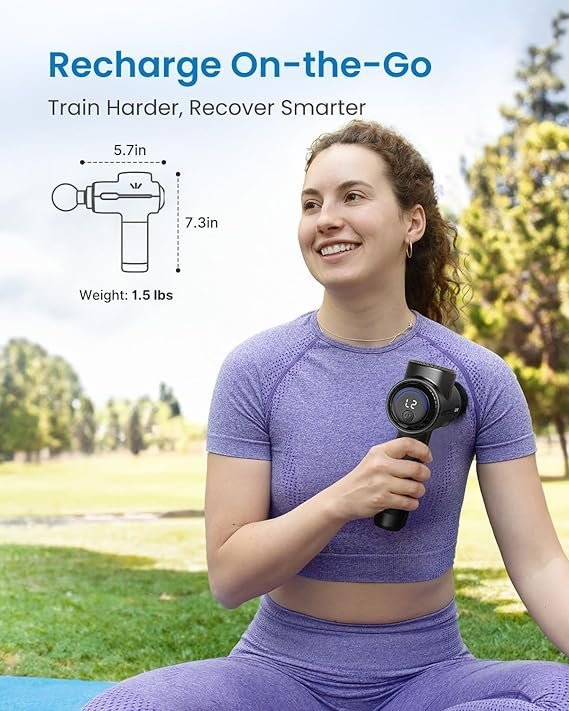 renpho active+ percussion massage gun, mothers day gifts, 5 adjustable speeds for back, neck, muscle recovery – app controlled guided courses, with carry case for professional athlete, gym and travel renpho active+ percussion massage gun, mothers day gifts, 5 adjustable speeds for back, neck, muscle recovery – app controlled guided courses, with carry case for professional athlete, gym and travel