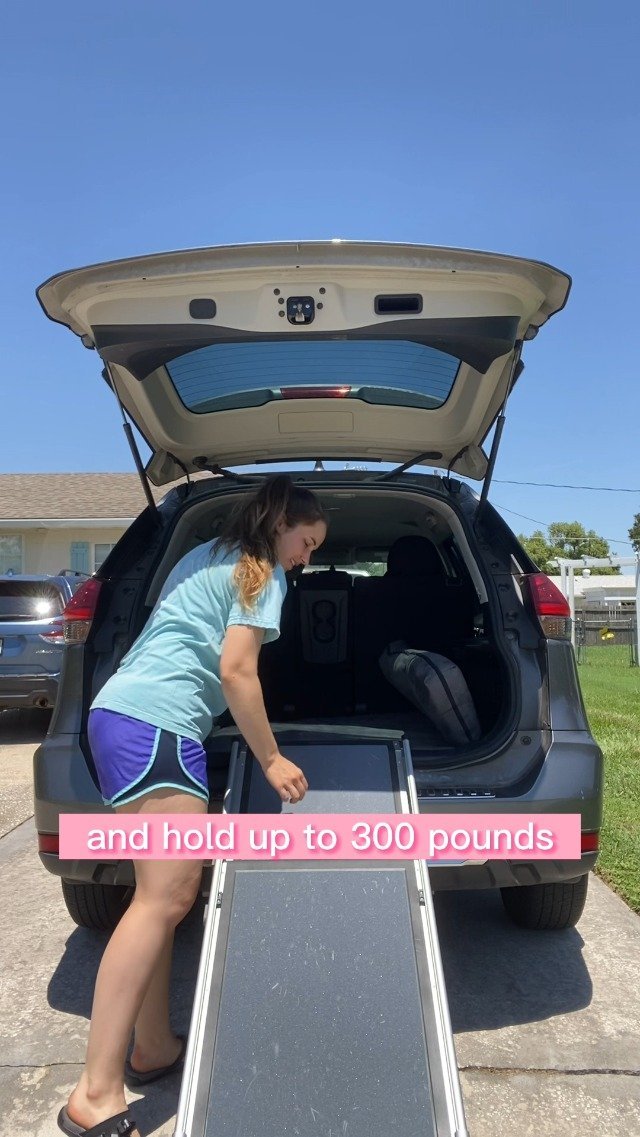 petsafe happy ride compact telescoping dog ramp – portable pet ramp for cars, trucks & suvs with adjustable sizing – non slip design – lightweight pet mobility assistance – extra long petsafe happy ride compact telescoping dog ramp – portable pet ramp for cars, trucks & suvs with adjustable sizing – non slip design – lightweight pet mobility assistance – extra long