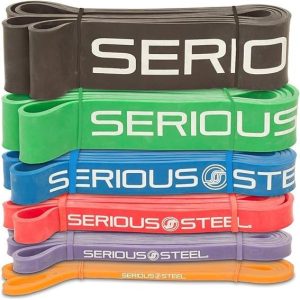 serious steel 41″ assisted pull up band, heavy duty resistance band sets, stretching, powerlifting, resistance training and pull up assistance bands