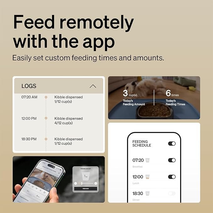 petlibro automatic cat feeder with camera, 1080p hd video with night vision, 5g wifi pet feeder with 2 way audio, low food & blockage sensor, motion & sound alerts for cat & dog single tray petlibro automatic cat feeder with camera, 1080p hd video with night vision, 5g wifi pet feeder with 2 way audio, low food & blockage sensor, motion & sound alerts for cat & dog single tray