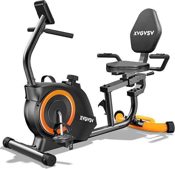 recumbent exercise bike for home use, quiet recumbent stationary bikes for adults & seniors, 16 level resistance, adjustable seat, supports 400lb, pulse sensors & lcd display recumbent exercise bike for home use, quiet recumbent stationary bikes for adults & seniors, 16 level resistance, adjustable seat, supports 400lb, pulse sensors & lcd display