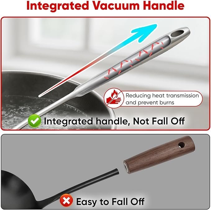 newness 9 pcs cooking utensils set, 304 stainless steel kitchen utensils set, metal kitchen accessories, include soup ladle, slotted skimmer spoon, spaghetti spoon and spatula, dishwasher safe newness 9 pcs cooking utensils set, 304 stainless steel kitchen utensils set, metal kitchen accessories, include soup ladle, slotted skimmer spoon, spaghetti spoon and spatula, dishwasher safe