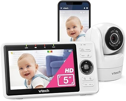 vtech vm901 smart wifi baby monitor with 1080p fhd camera and 5″ hd ips display, free app, remote pan tilt zoom, night vision, motion detection alerts vtech vm901 smart wifi baby monitor with 1080p fhd camera and 5″ hd ips display, free app, remote pan tilt zoom, night vision, motion detection alerts
